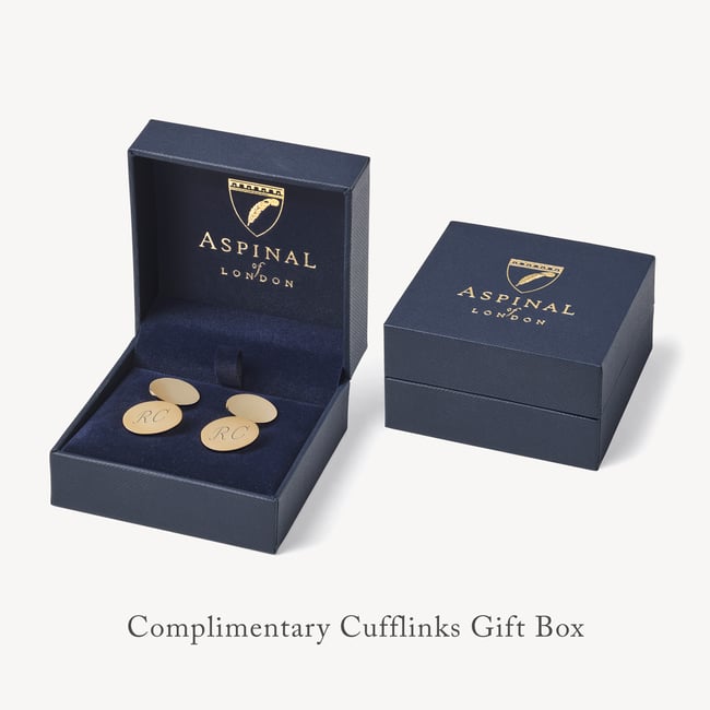 Round Mother of Pearl Gemset Cufflinks Sapphires set in 9ct Gold