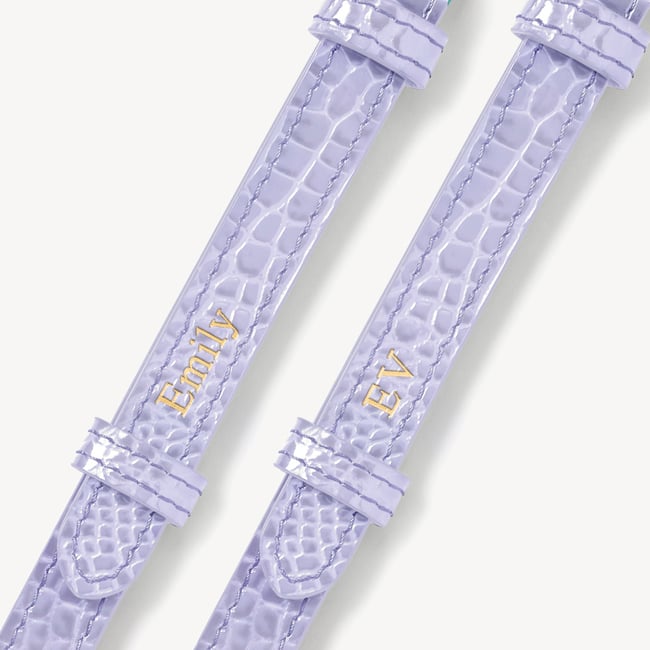 Hat Box Deep Shine English Lavender Small Croc