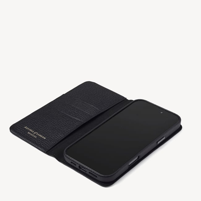 iPhone 16 Pro Max Magnetic Card Case Black Pebble