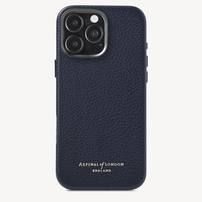 iPhone 16 Pro Max Magnetic Card Case Navy Pebble