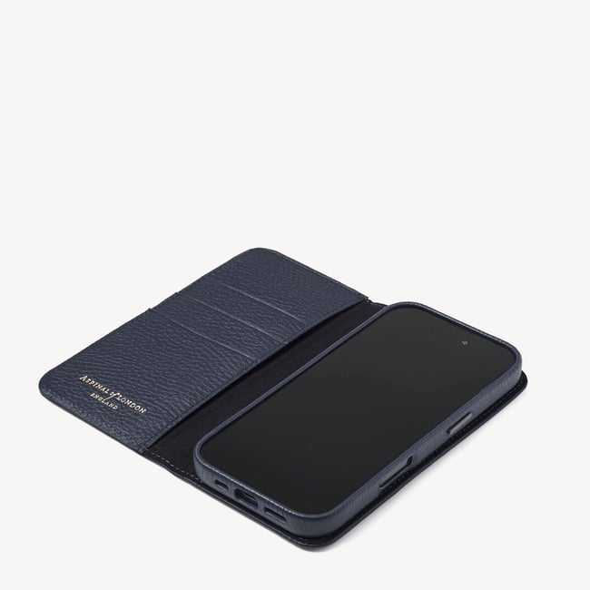 iPhone 16 Pro Magnetic Card Case Navy Pebble