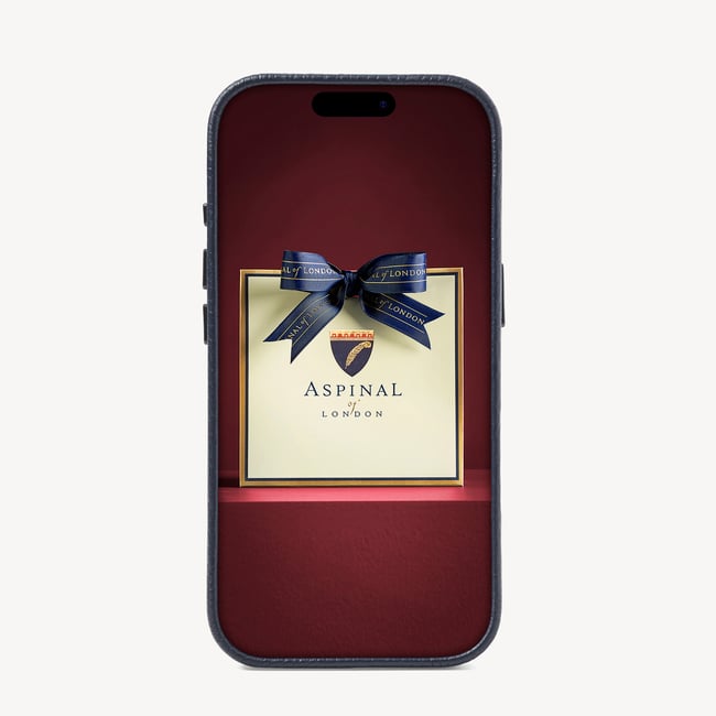 iPhone 16 Pro Magnetic Card Case Navy Pebble