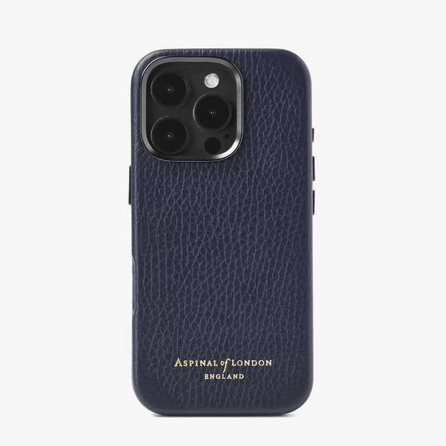 iPhone 16 Pro Magnetic Card Case Navy Pebble