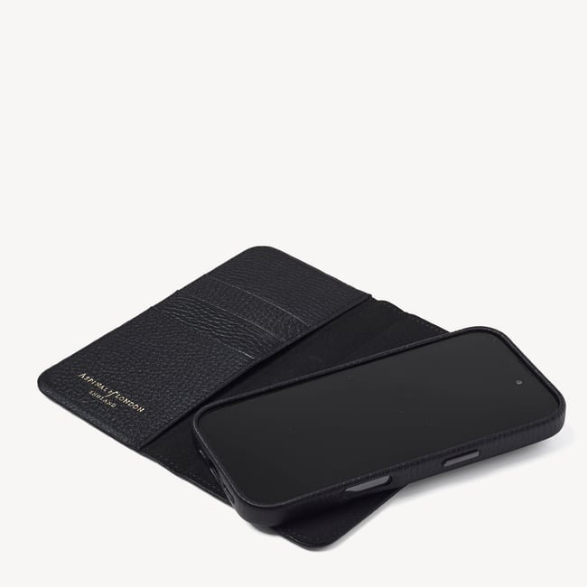 iPhone 16 Pro Magnetic Card Case Black Pebble
