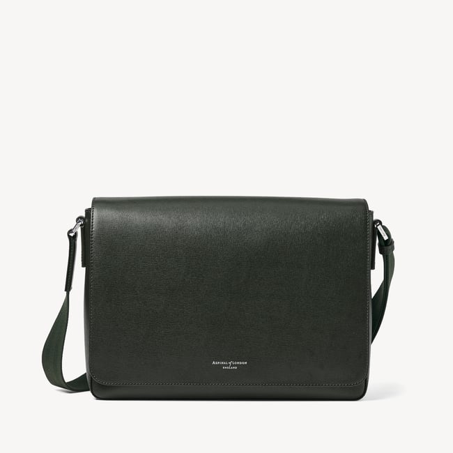 Reporter Messenger Forest Green Saffiano