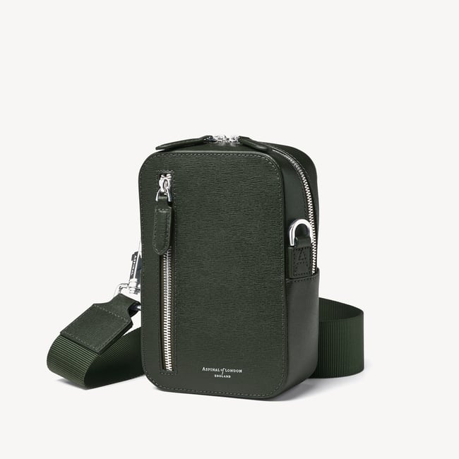 Reporter North South Forest Green Saffiano