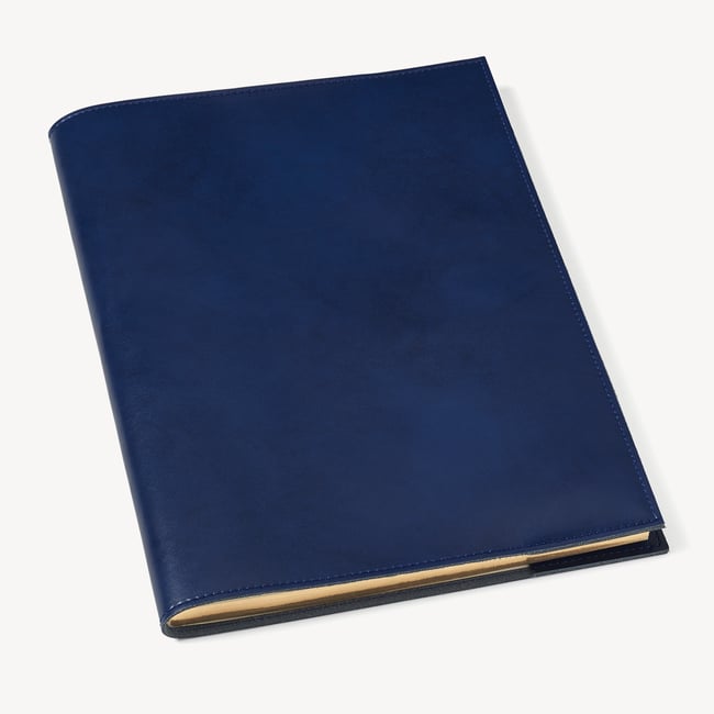 A4 Refillable Luxury Journal Smooth Royal Sapphire Blue