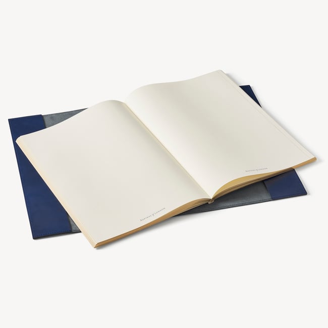 A4 Refillable Luxury Journal Smooth Royal Sapphire Blue