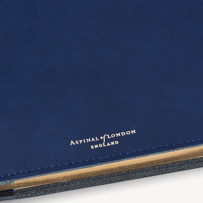 A4 Refillable Luxury Journal Smooth Royal Sapphire Blue