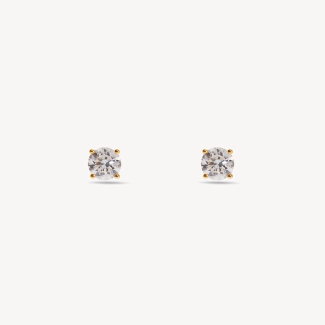 Floating Diamond 1ct Solitaire Stud Earrings  1.03ct Diamond