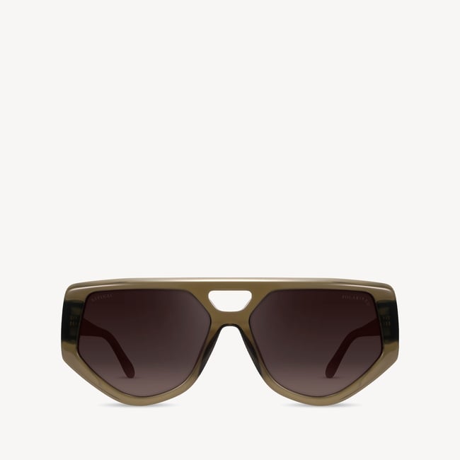 Cabo Aviator Sunglasses Olive Crystal 