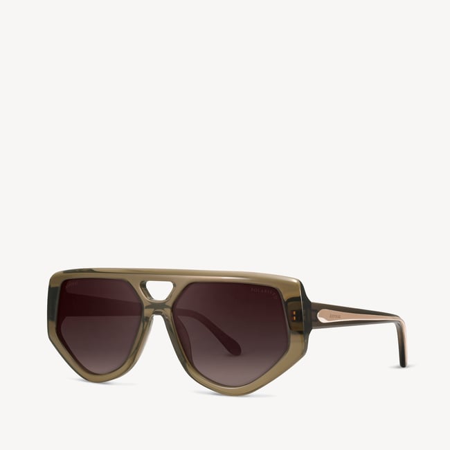 Cabo Aviator Sunglasses Olive Crystal 