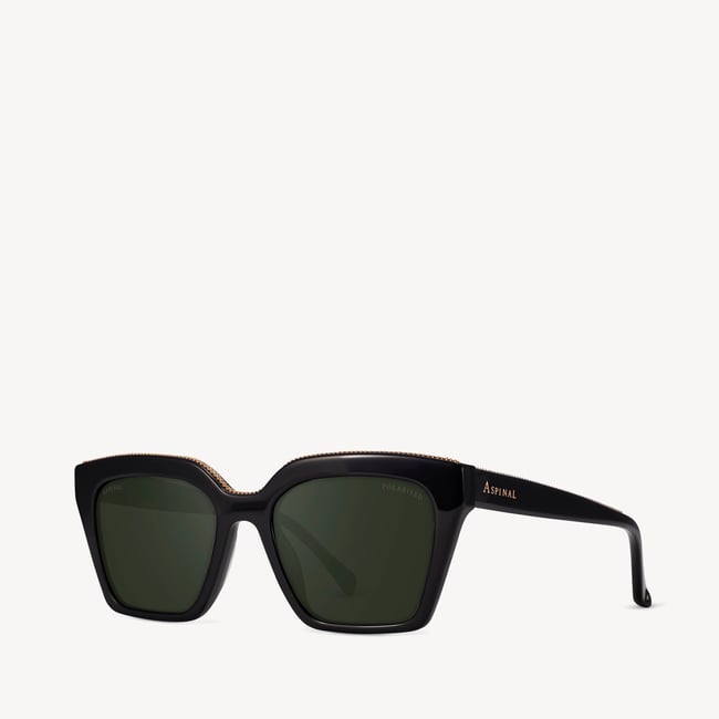 Ava Square Sunglasses Black 