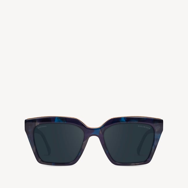 Ava Square Sunglasses Blue Marble 