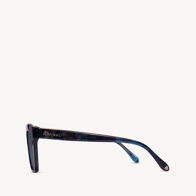 Ava Square Sunglasses Blue Marble 
