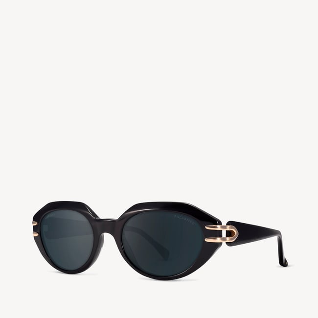 Amelia Oval Sunglasses Black 
