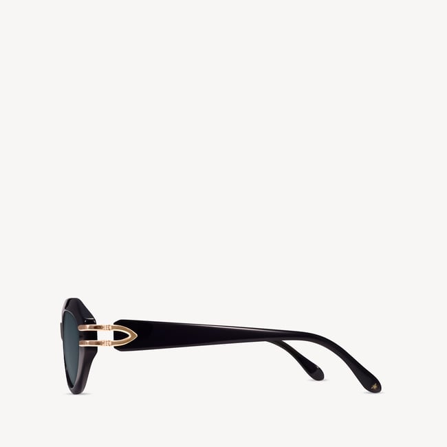 Amelia Oval Sunglasses Black 