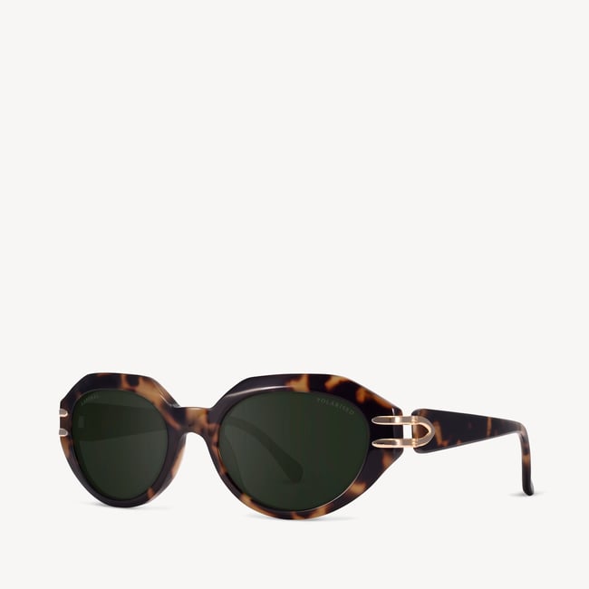 Amelia Oval Sunglasses Tortoiseshell 