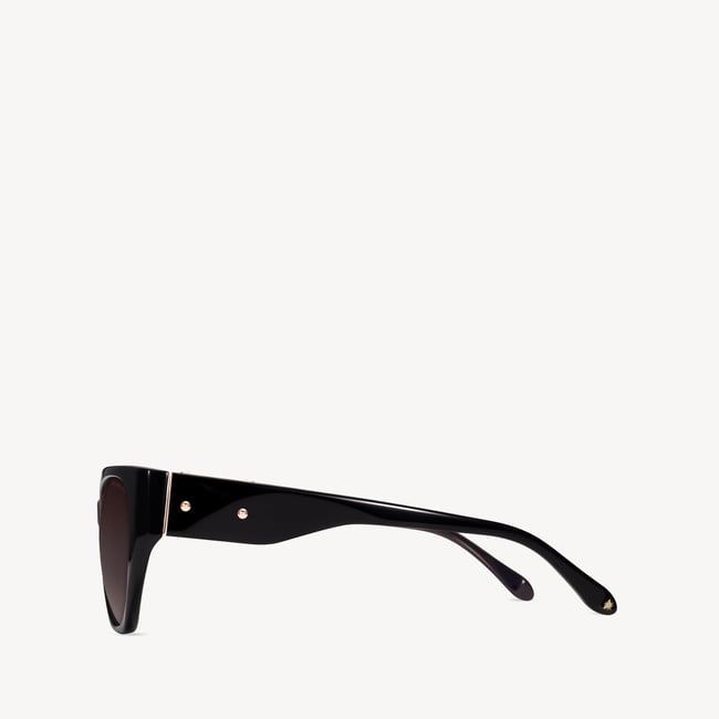 Ivy Cat-Eye Sunglasses Black 