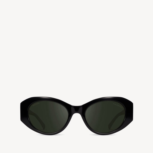 Evie Oval Sunglasses Black 