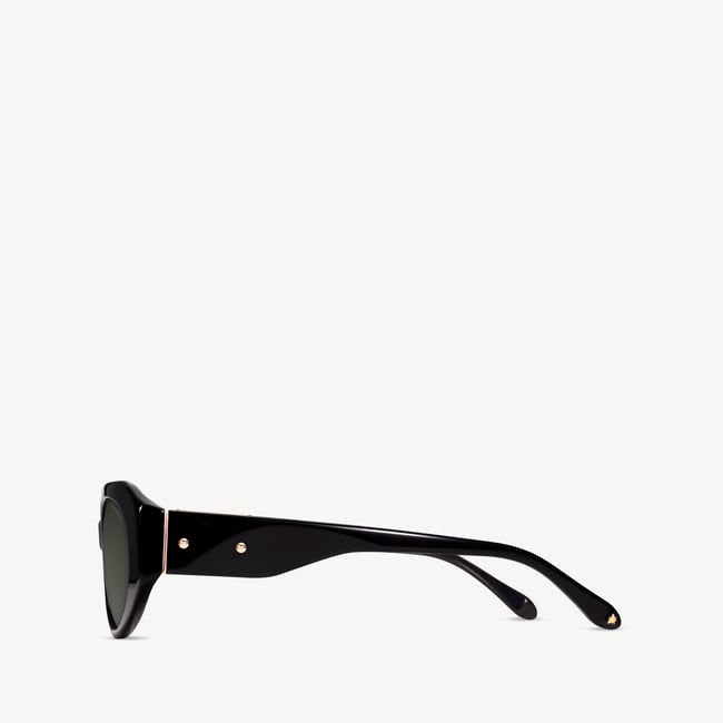 Evie Oval Sunglasses Black 