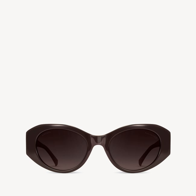 Evie Oval Sunglasses Chocolate 