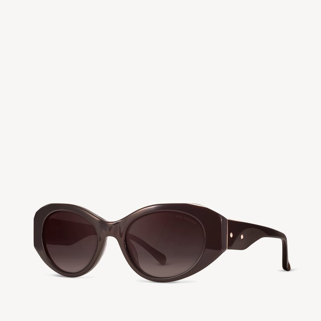 Evie Oval Sunglasses Chocolate 