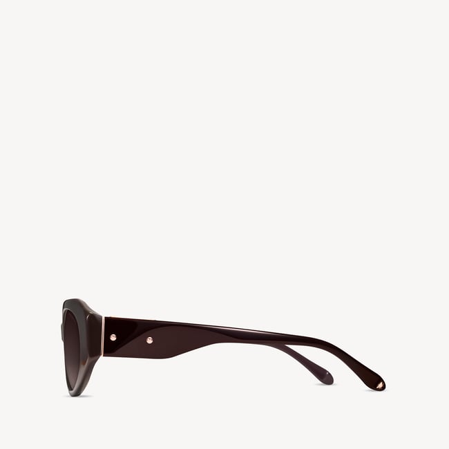 Evie Oval Sunglasses Chocolate 