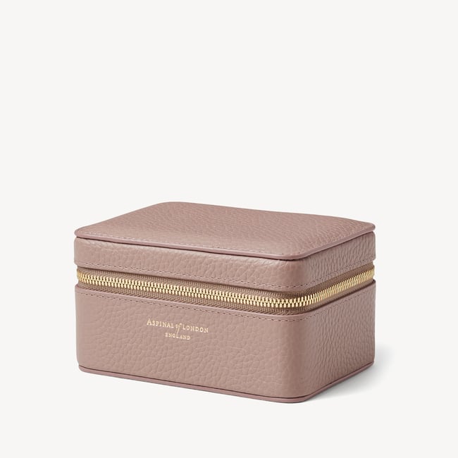 Travel Watch & Ring Box Soft Taupe Pebble