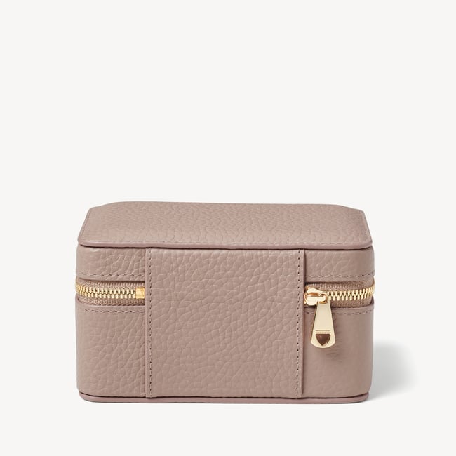 Travel Watch & Ring Box Soft Taupe Pebble