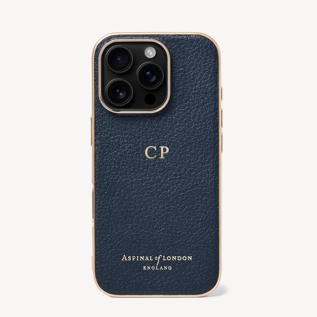 iPhone 16 Pro Case Navy Pebble