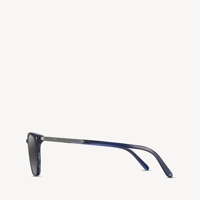 Helios Round Sunglasses Dark Blue Striation
