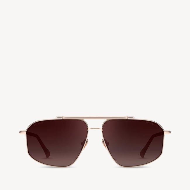 Monte Carlo Aviator Sunglasses Light Gold Stainless Steel