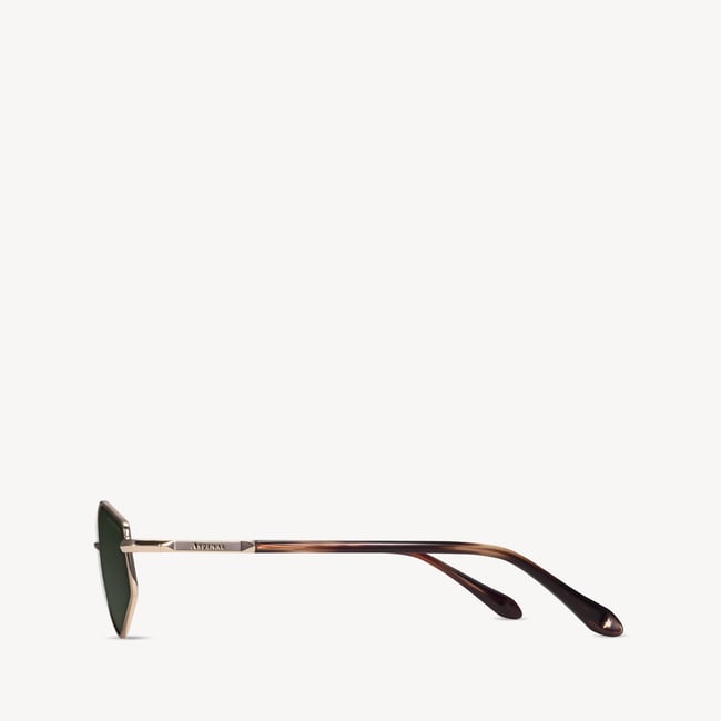 Sophia Hexagonal Sunglasses Light Gold Stainless Steel