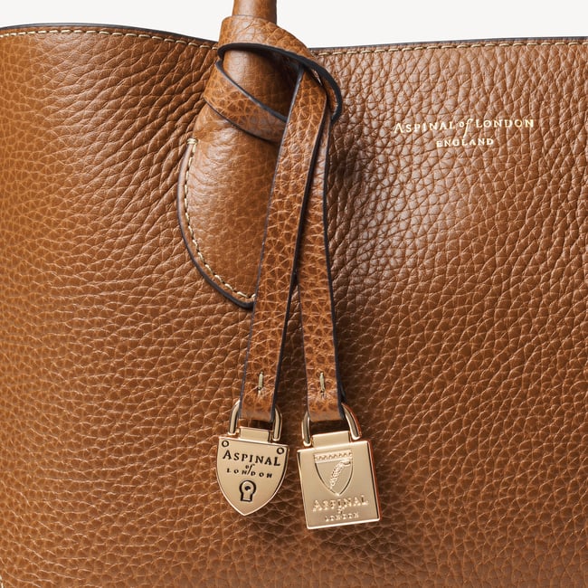 Midi London Tote Tan Pebble
