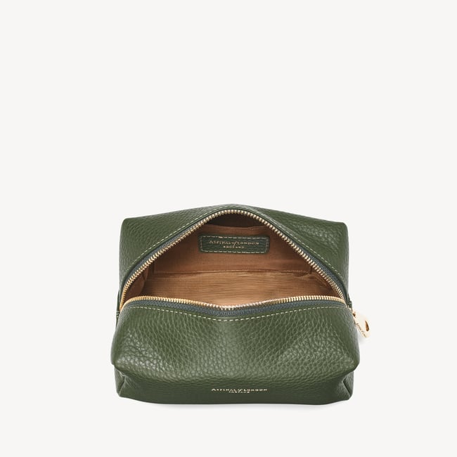 London Makeup Bag Racing Green Pebble