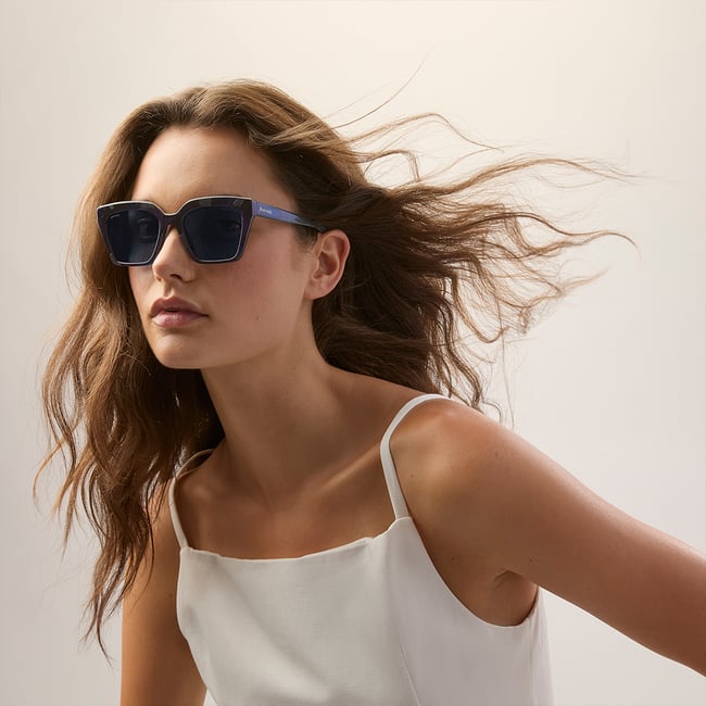 Ava Square Sunglasses Blue Marble 