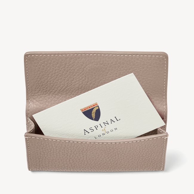 Business Card Holder Moleskin Milled Pebble