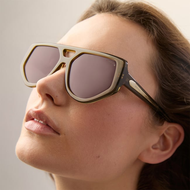 Cabo Aviator Sunglasses Olive Crystal 