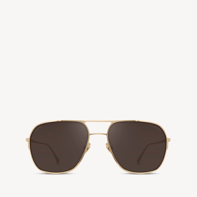 Maranello Aviator Sunglasses Gold Stainless Steel