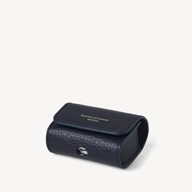 AirPods Case with Carabiner Clip Navy Pebble