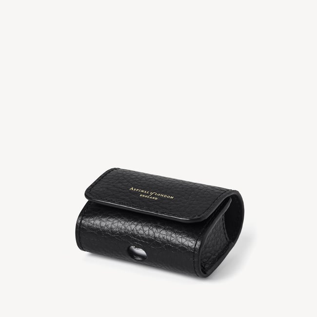 AirPods Case with Carabiner Clip Black Pebble