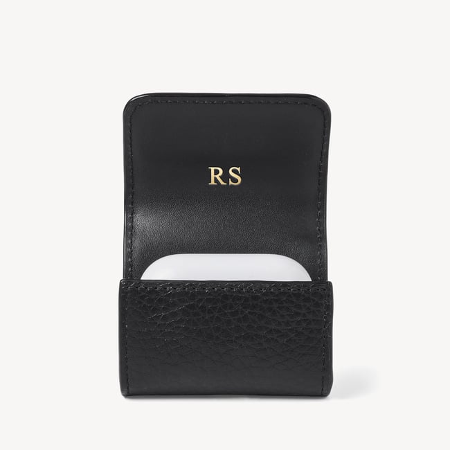 AirPods Case with Carabiner Clip Black Pebble