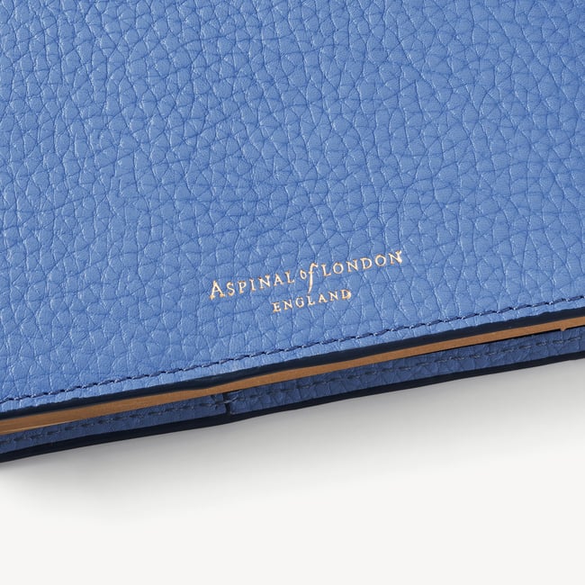 A5 Refillable Luxury Journal Capri Blue Pebble with Soft Suede Lining