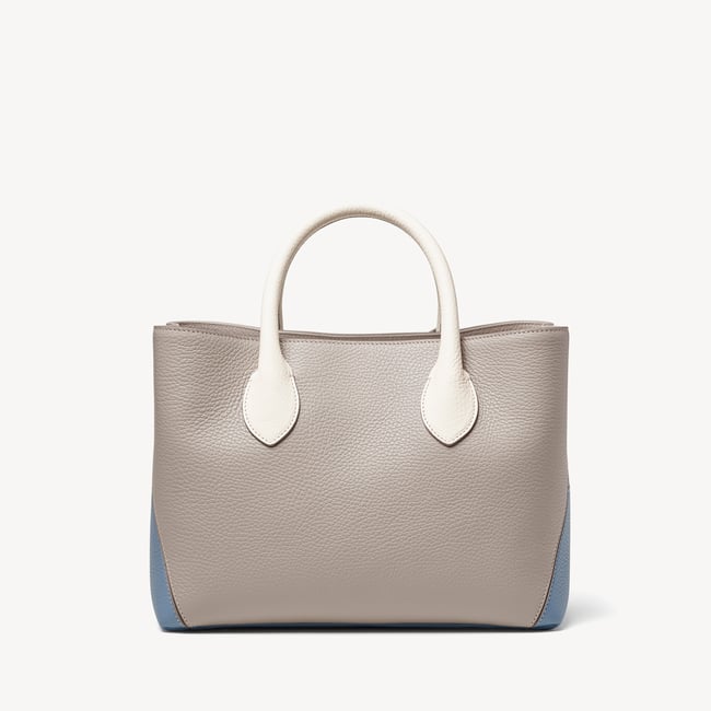 Midi London Tote Sky Blue, Grey & White Pebble