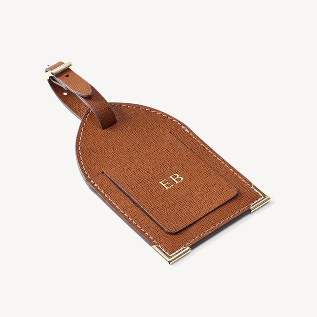 Connaught Cabin Case Tan Saffiano with Gold Hardware