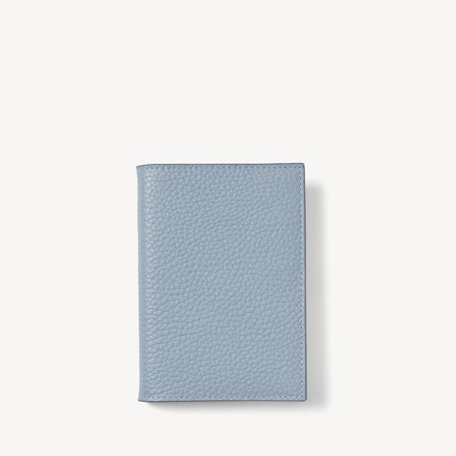 A7 Pocket Refillable Luxury Journal Sky Blue Pebble with Soft Suede Lining