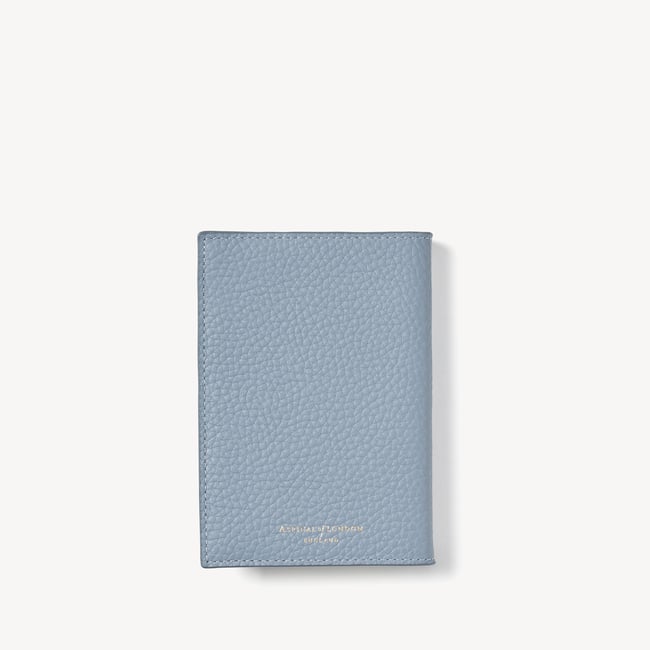 A7 Pocket Refillable Luxury Journal Sky Blue Pebble with Soft Suede Lining