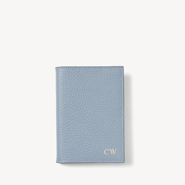 A7 Pocket Refillable Luxury Journal Sky Blue Pebble with Soft Suede Lining