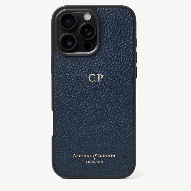 iPhone 16 Pro Max Case Navy Pebble